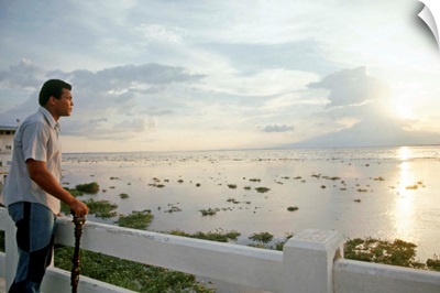 Muhammad Ali on the shore of the Congo River, Kinshasa, Zaire
