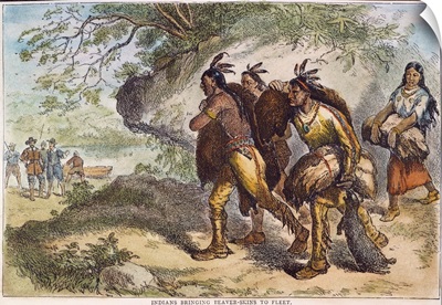 Native Americans Bringing Furs To Dutch Traders