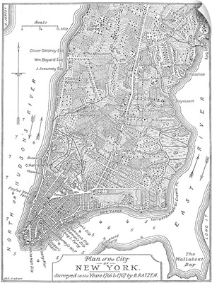 New York City Map, 1766-7
