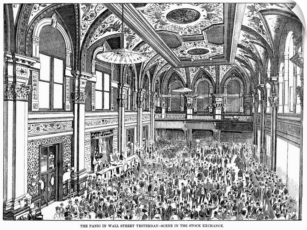 Scene at the New York Stock Exchange during the Panic of 14 May 1884.