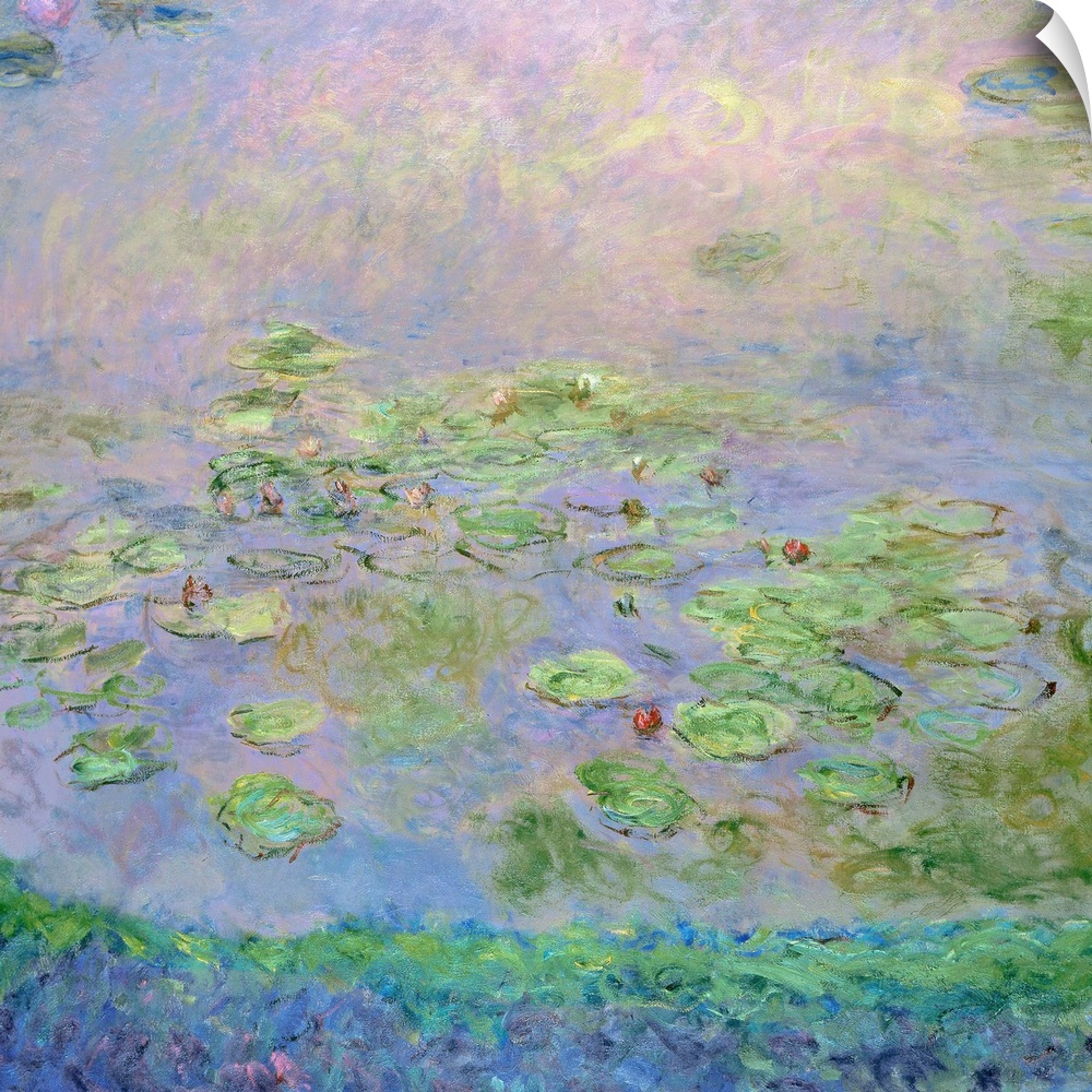 Monet, Water Lilies, C1915. 'Nympheas (Water Lilies).' Oil On Canvas, Claude Monet, C1915.