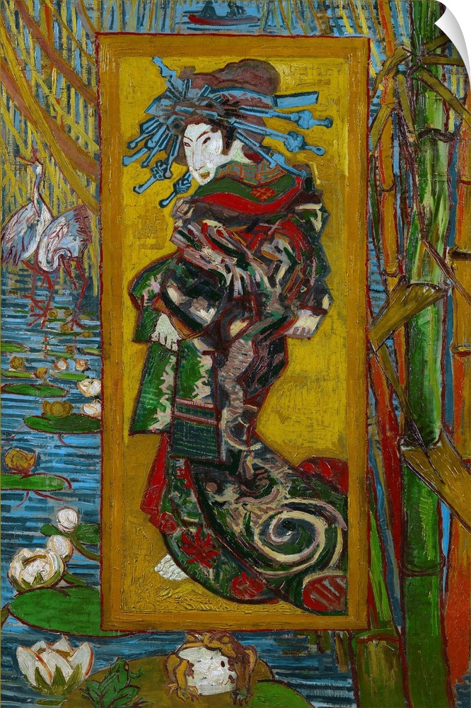 Van Gogh, Japonaiserie. Oiran (After Kesai Eisen). Originally Oil On Canvas, Vincent Van Gogh, 1887.