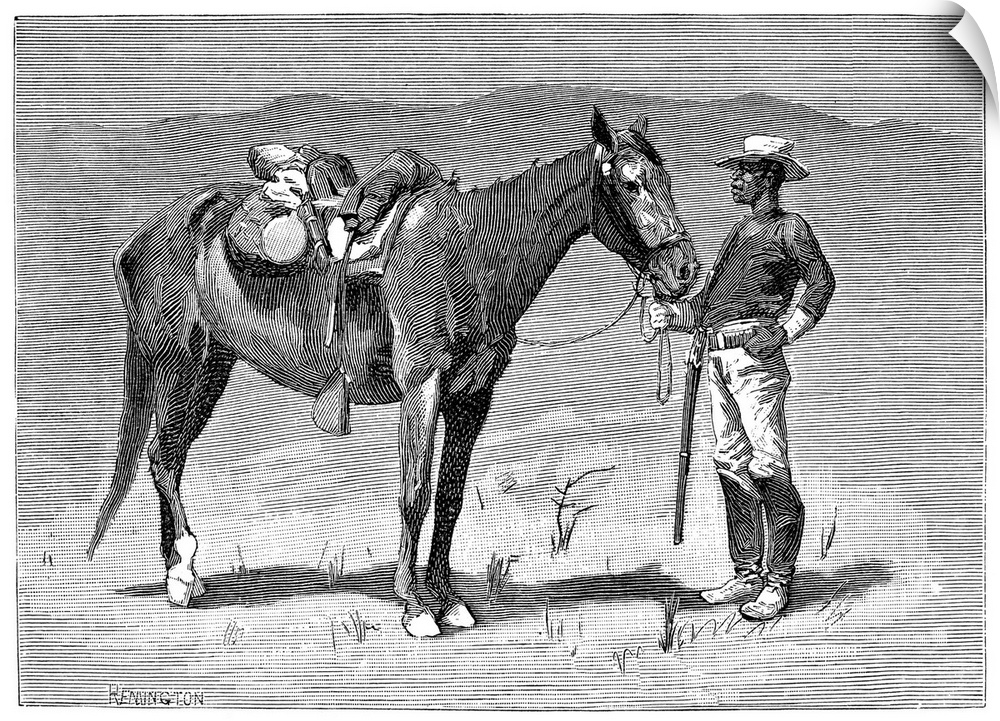 Remington, 10th Cavalry. 'One Of the Real Heroes Of Hard Marching.' Enlisted Man Of the 10th Cavalry, Known As Buffalo Sol...