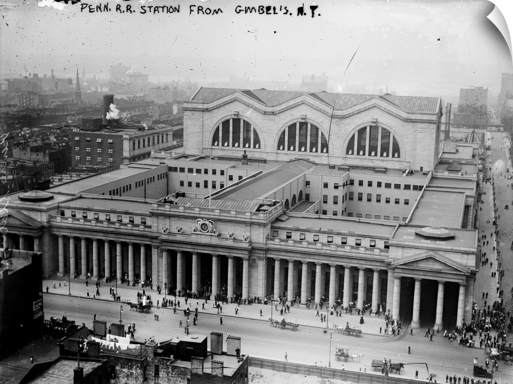 Pennsylvania Station in New York City, built in 1910. Photograph, c1911.
