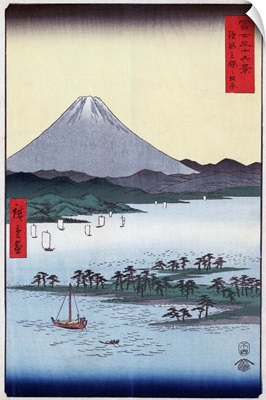 Pine Groves And Mount Fuji On Miho Bay In Suruga Province, Japan, c1850