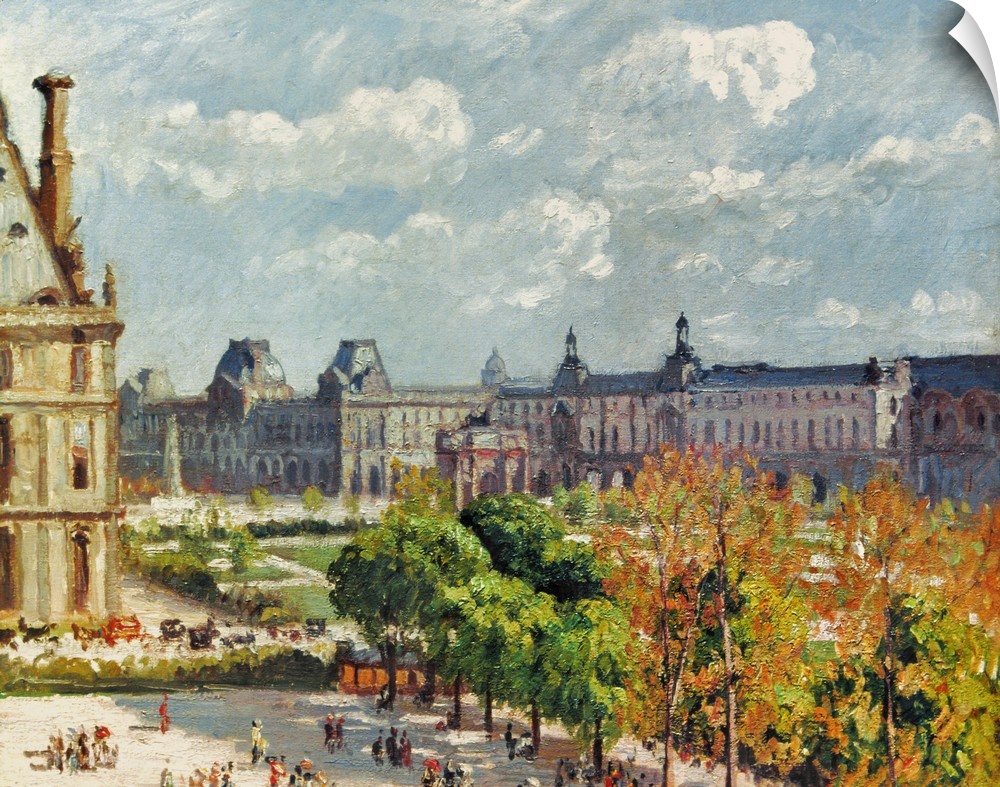 Camille Pissarro: Place de Carrousel at the Tuilleries. Oil, 1900.