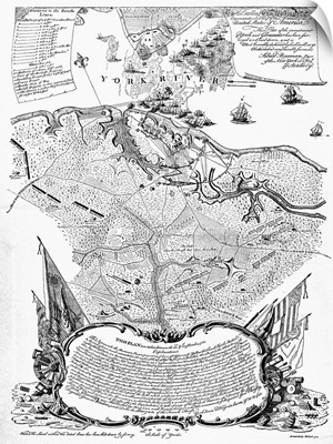 Plan Of York And Gloucester, Virginia, 1781