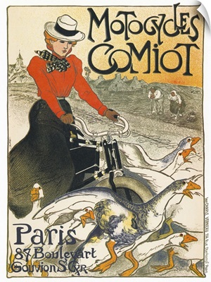 Poster for Comiot motorcycles in Paris, France, 1899