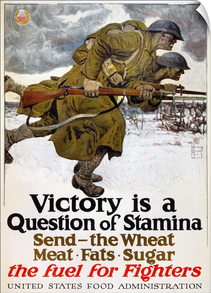 Poster for the United States Food Administration during World War I. Lithograph by Harvey Dunn, 1917.