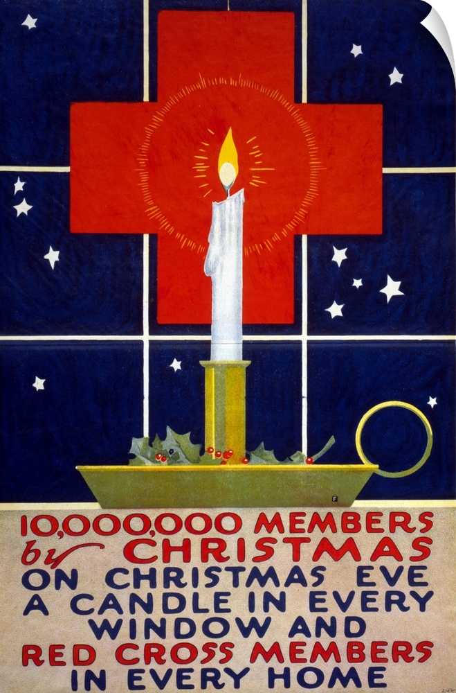 Red Cross recruiting poster during Christmas time, 1917.
