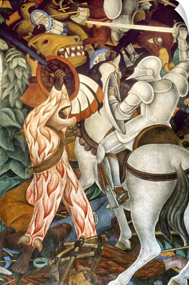 Diego Rivera: The Taking of Cuernavaca. Detail of fresco in Cortez-Palace, Cuernevaca, Mexico.