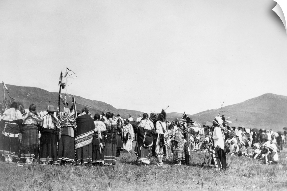 Sioux Grass Dance, C1913. Sioux Native Americans At A Grass Dance Ceremony, Probably On the Standing Rock Reservation In S...