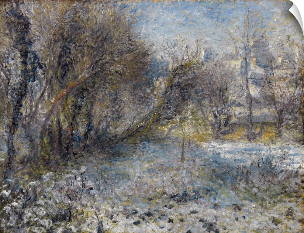 Renoir, Snow, C1870. 'Snow Covered Landscape.' Oil On Canvas, Pierre-Auguste Renior, C1870.