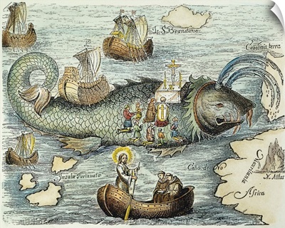 St. Brendan And His Monks Celebrate Mass On the Back Of A Whale