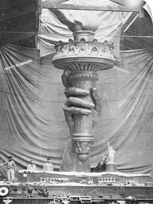 Statue Of Liberty, Paris, torch of the statue at the Monduit and Bechet workshop
