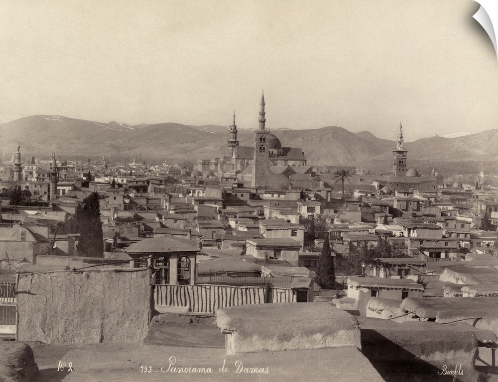Syria, Damascus, C1880. View Of Damascus, Syria. Photograph, C1880.