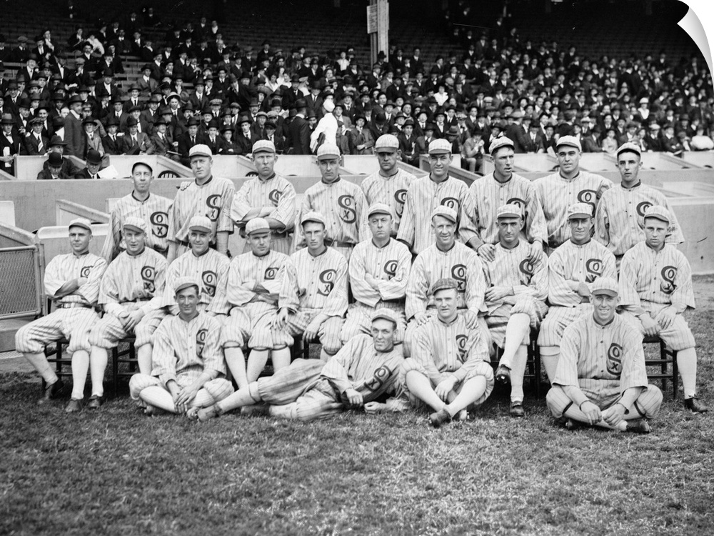 The 1919 Chicago White Sox at Comiskey Park in Chicago, Illinois. Photograph, 1919.