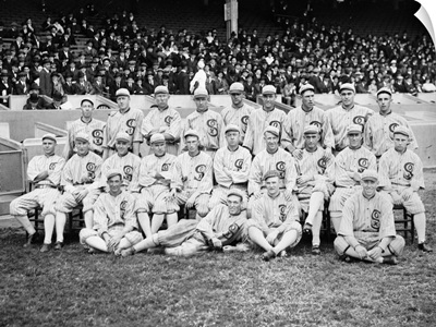 The 1919 Chicago White Sox at Comiskey Park in Chicago, Illinois