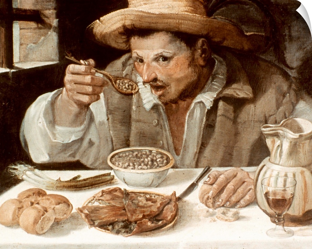 The Bean-Eater. (Mangiafagioli). Annibale Carracci. Oil On Canvas, C1585.
