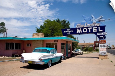 The Blue Swallow Motel along Route 66 in Tucumcari, New Mexico