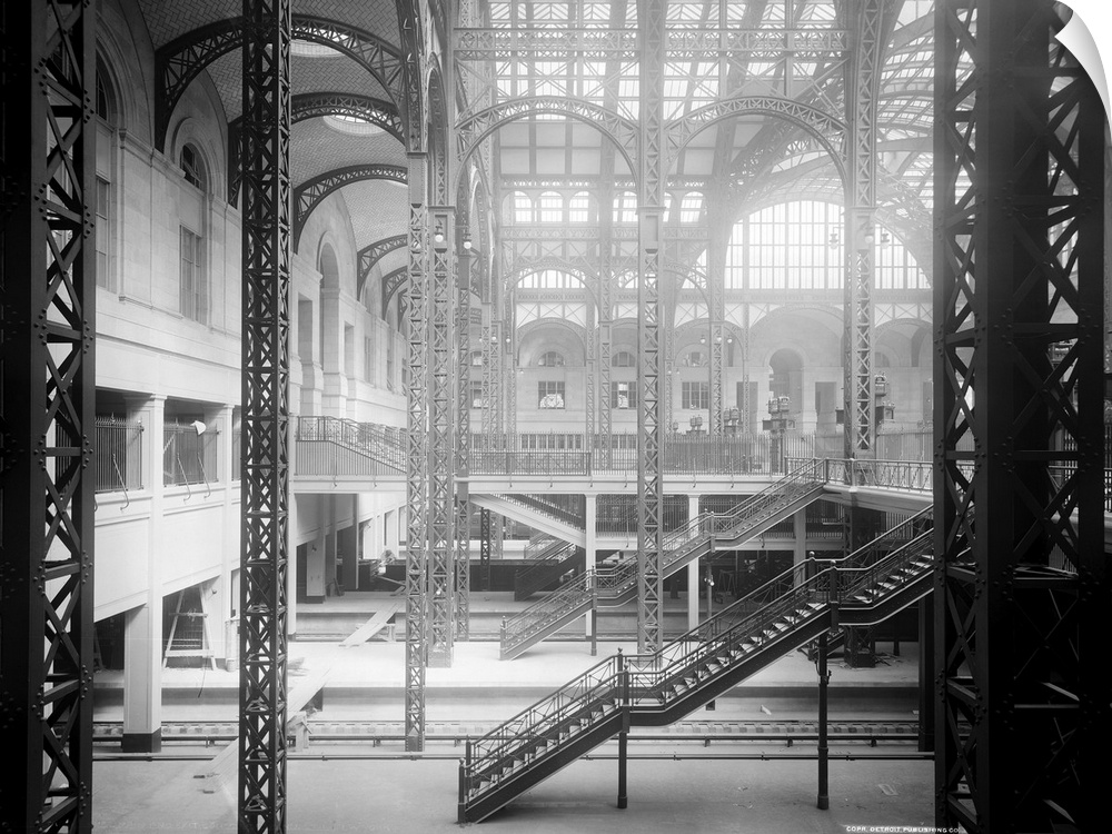 The concourse in Penn Station in New York City. Photograph, c1910.