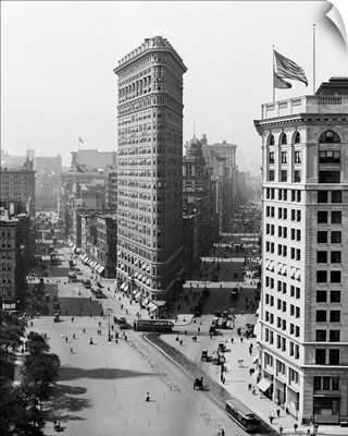 The Flatiron Building in New York City, 1908