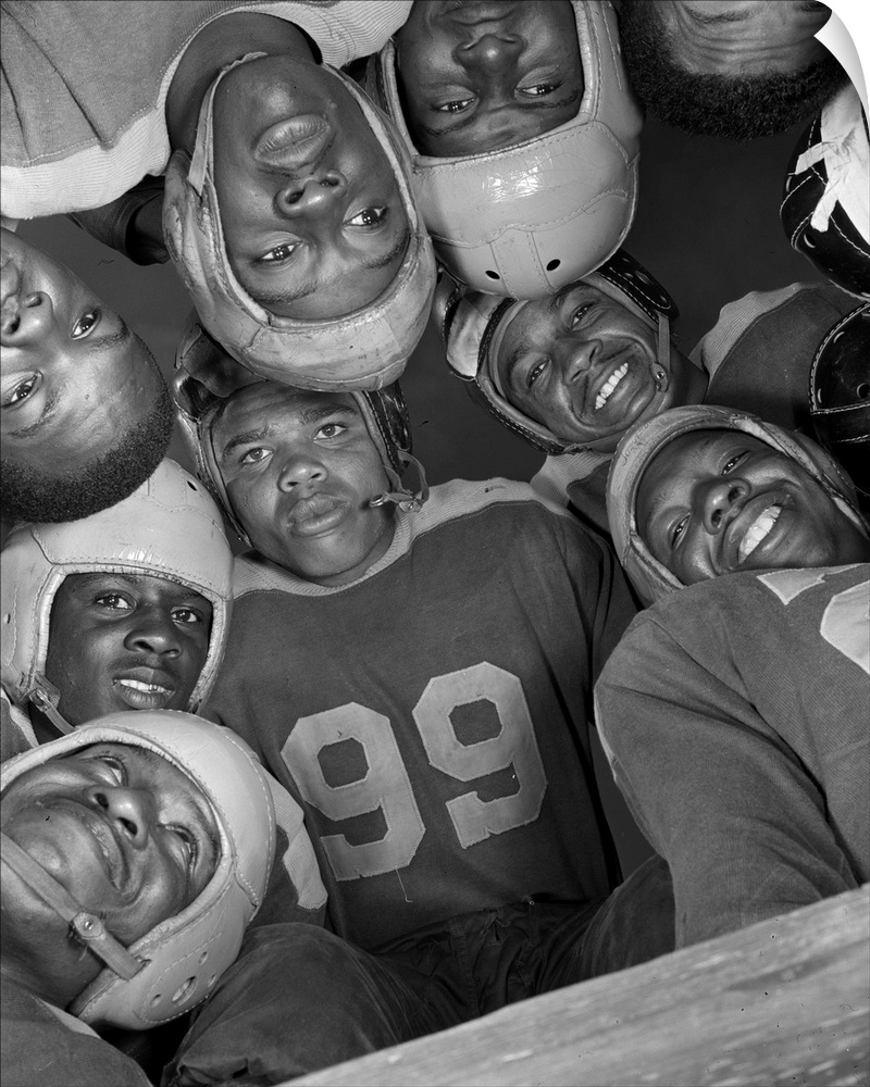 The football team from Bethune-Cookman College in Daytona Beach, Florida. Photograph by Gordon Parks, 1943.