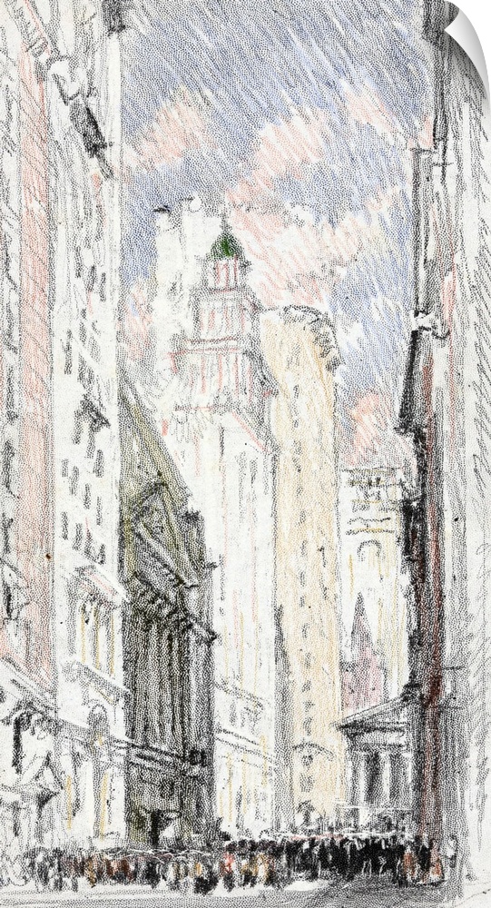 The New York Stock Exchange. Drawing by Joseph Pennell, 1904.
