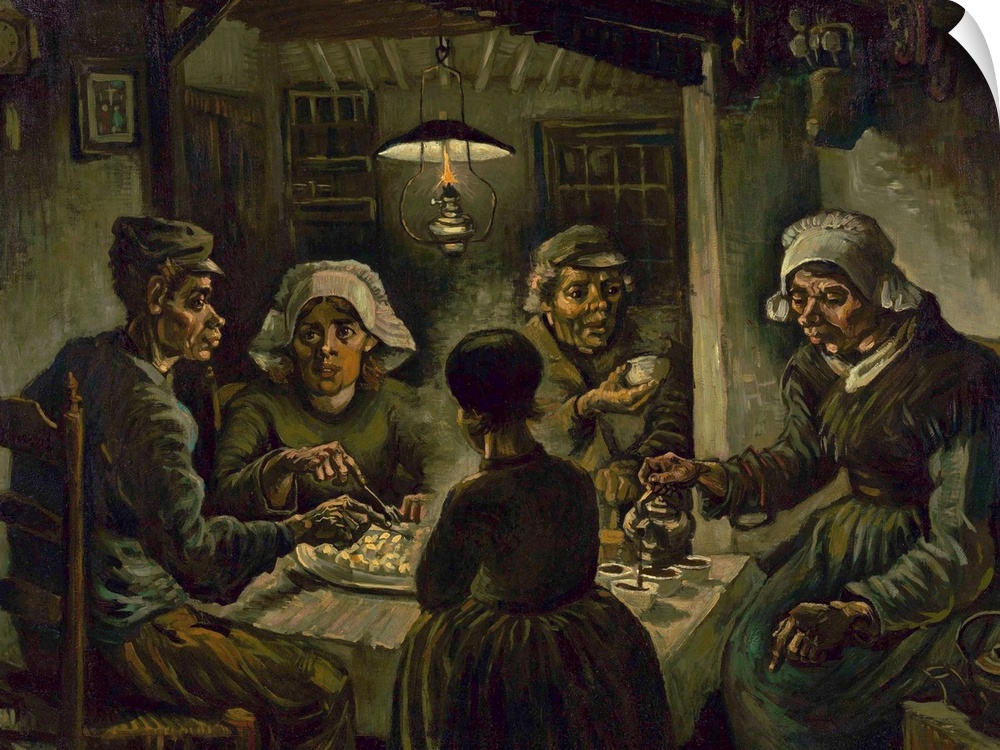 Van Gogh, Potato Eaters. 'The Potato Eaters.' Oil On Canvas, Vincent Van Gogh, April 1885.