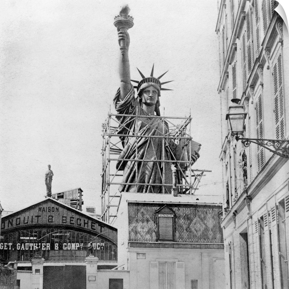Under construction in Paris c1884.