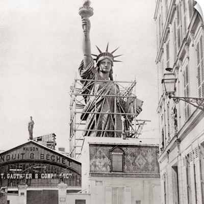 The Statue Of Liberty under construction in Paris, 1884