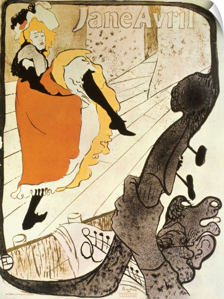 Jane Avril. Color poster, 1893.