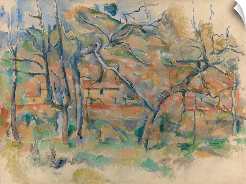 Cezanne, Trees And Houses. 'Trees And Houses, Provence.' Oil On Canvas, Paul Cezanne, C1885.