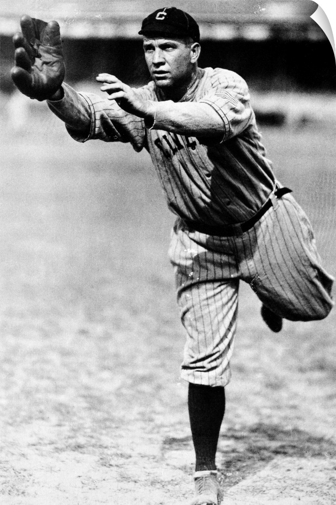 American baseball player. Photographed 1916-26 as a member of the Cleveland Indians.
