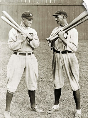 Ty Cobb and 'Shoeless' Joe Jackson, American baseball players
