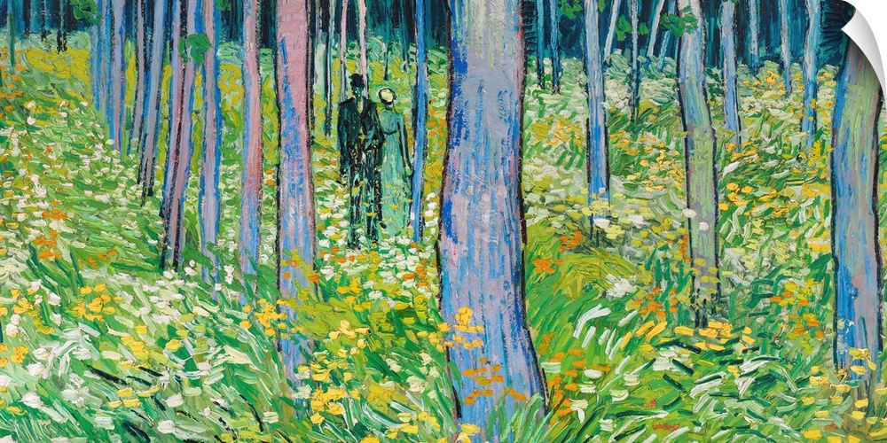 Van Gogh, Undergrowth. 'Undergrowth With Two Figures.' Oil On Canvas, Vincent Van Gogh, June 1890.