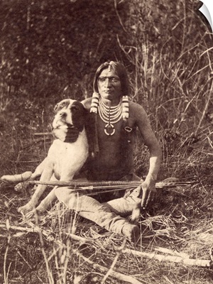 Ute Man With Dog, c1874