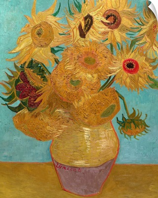 Vase With Twelve Sunflowers, 1889