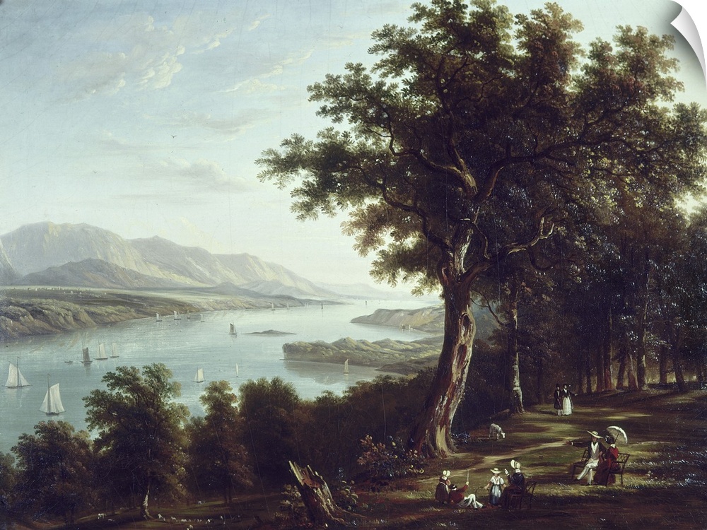 New York, Hyde Park, C1836. 'View From Hyde Park, On the Hudson River.' Oil On Canvas By William Henry Bartlett, C1836.