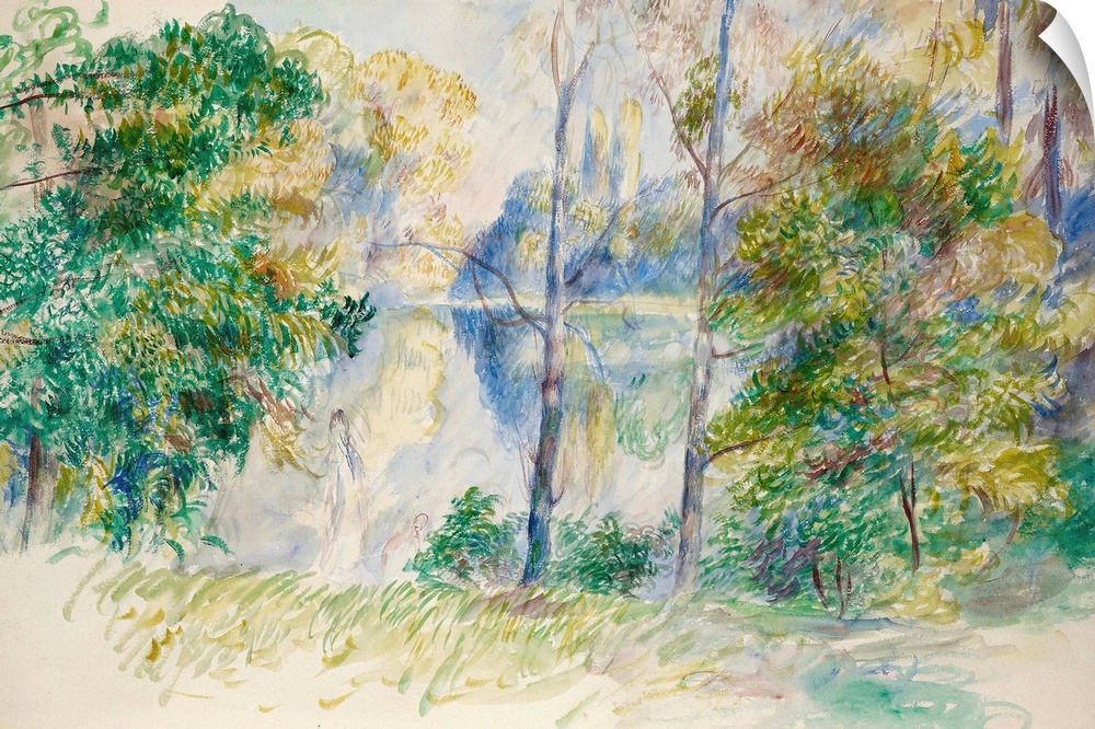 Renoir, View Of A Park. Watercolor And Gouache, Pierre-Auguste Renoir, 1885.