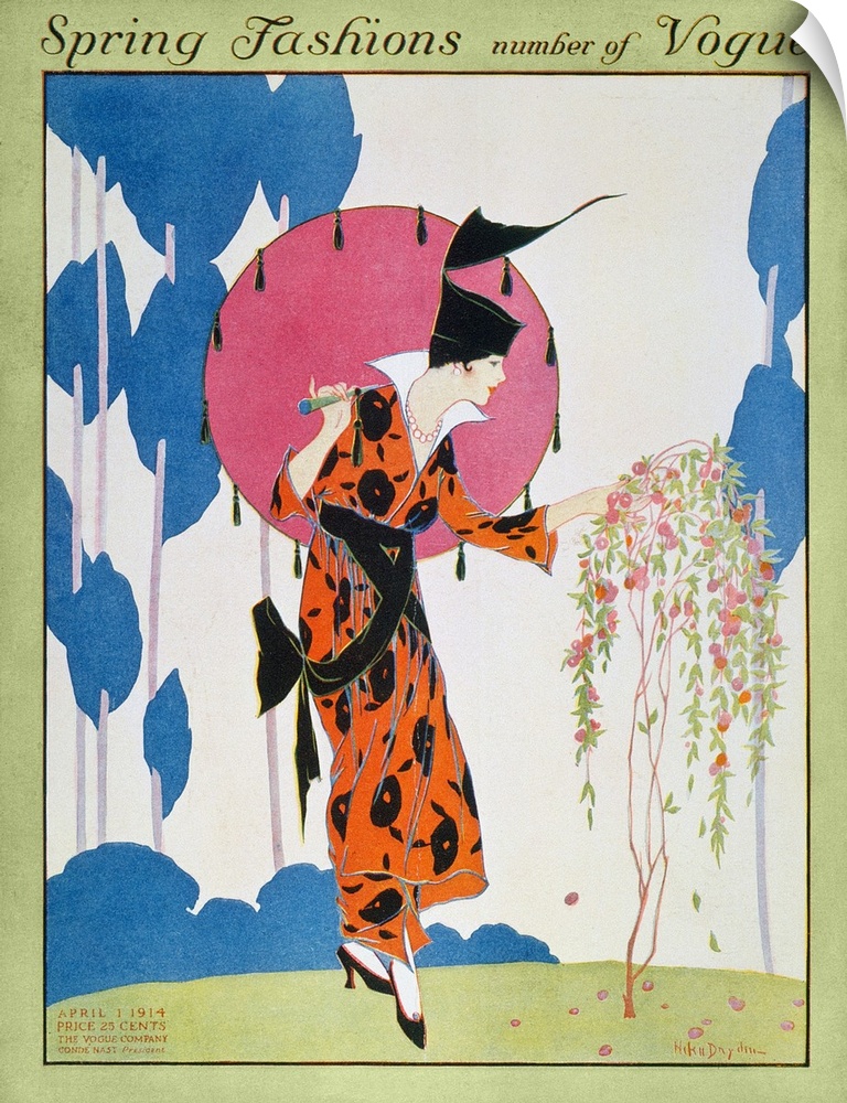 'Vogue' magazine cover, April 1914, featuring the Spring fashions.