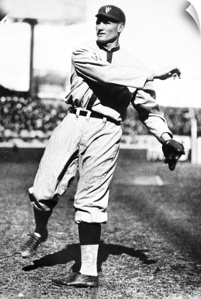American professional baseball player. Pitching in 1925.