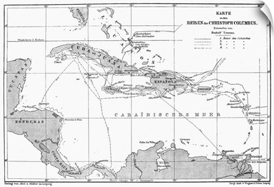 West Indies Map, c1890