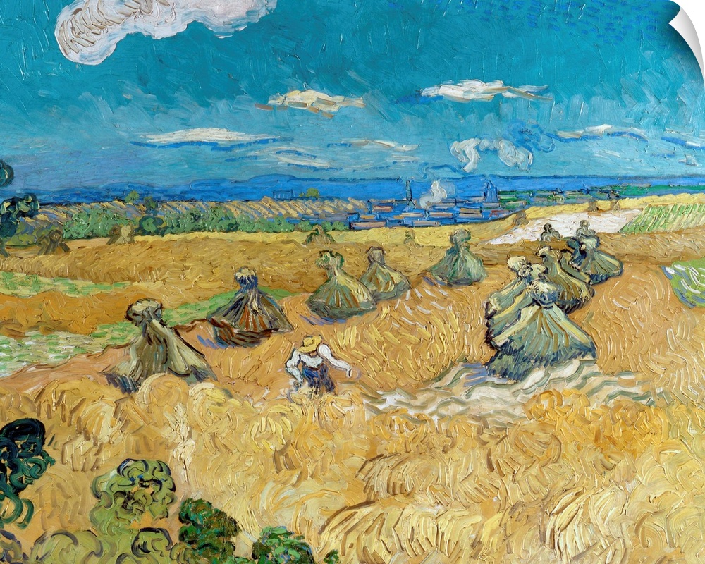 Van Gogh, Wheat Fields, 1888. 'Wheat Fields With Reaper.' Oil On Canvas, Vincent Van Gogh, June 1888.