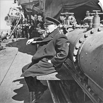 Winston Churchill, 1944, crossing the English Channel