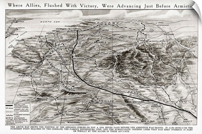 World War I, Map, 1918