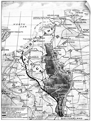 World War I, Map, c1918