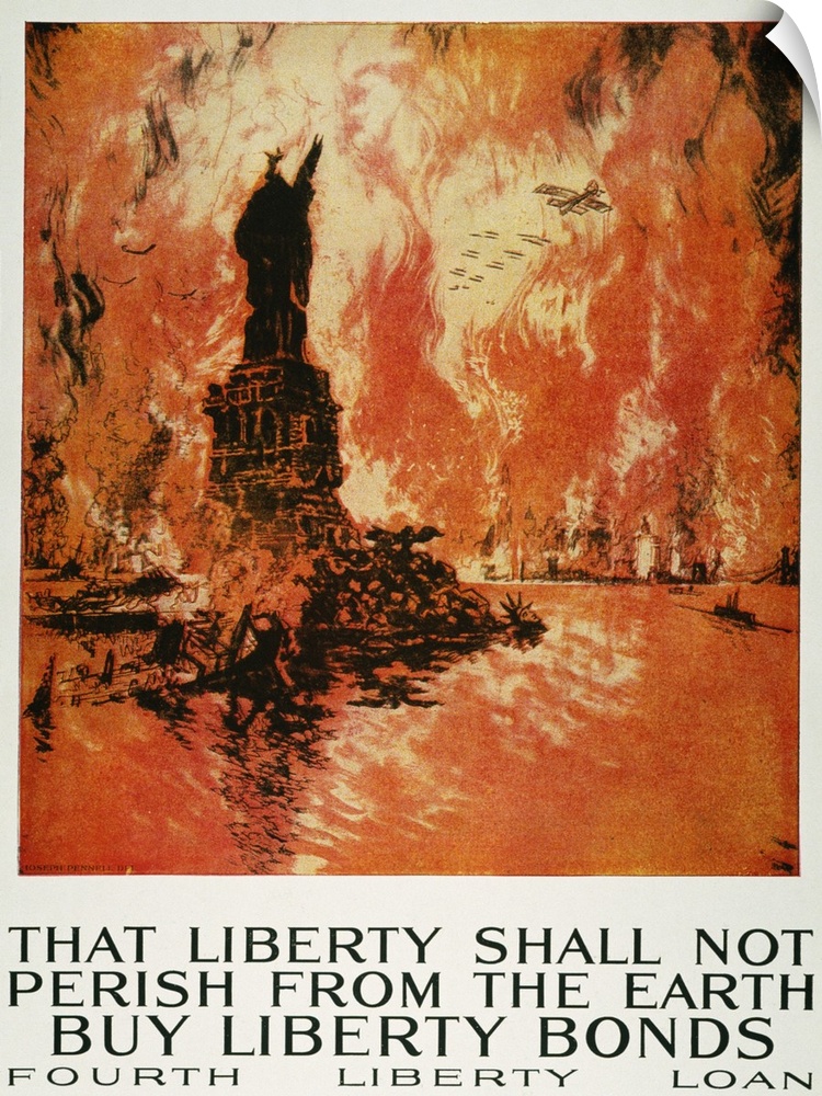 'That Liberty Shall Not Perish...' American World War I Liberty Loan poster.