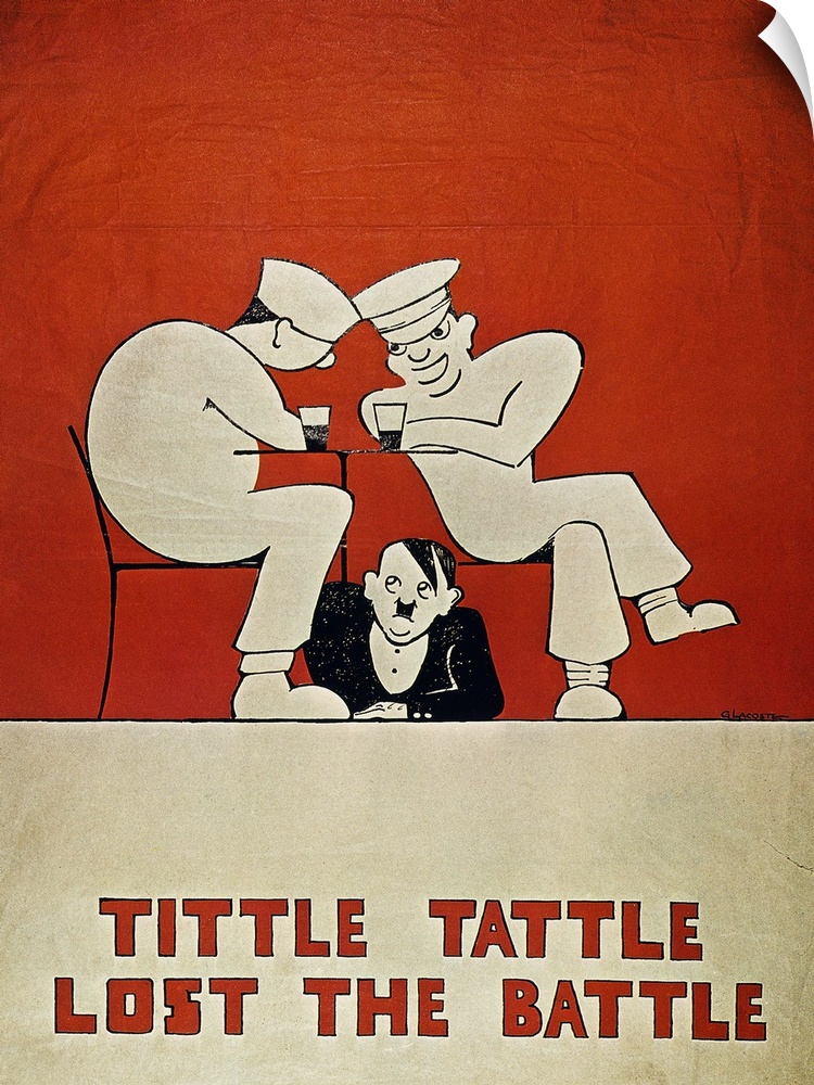 'Tittle Tattle Lost the Battle.' British World War II poster warning against the dangers of careless talk.