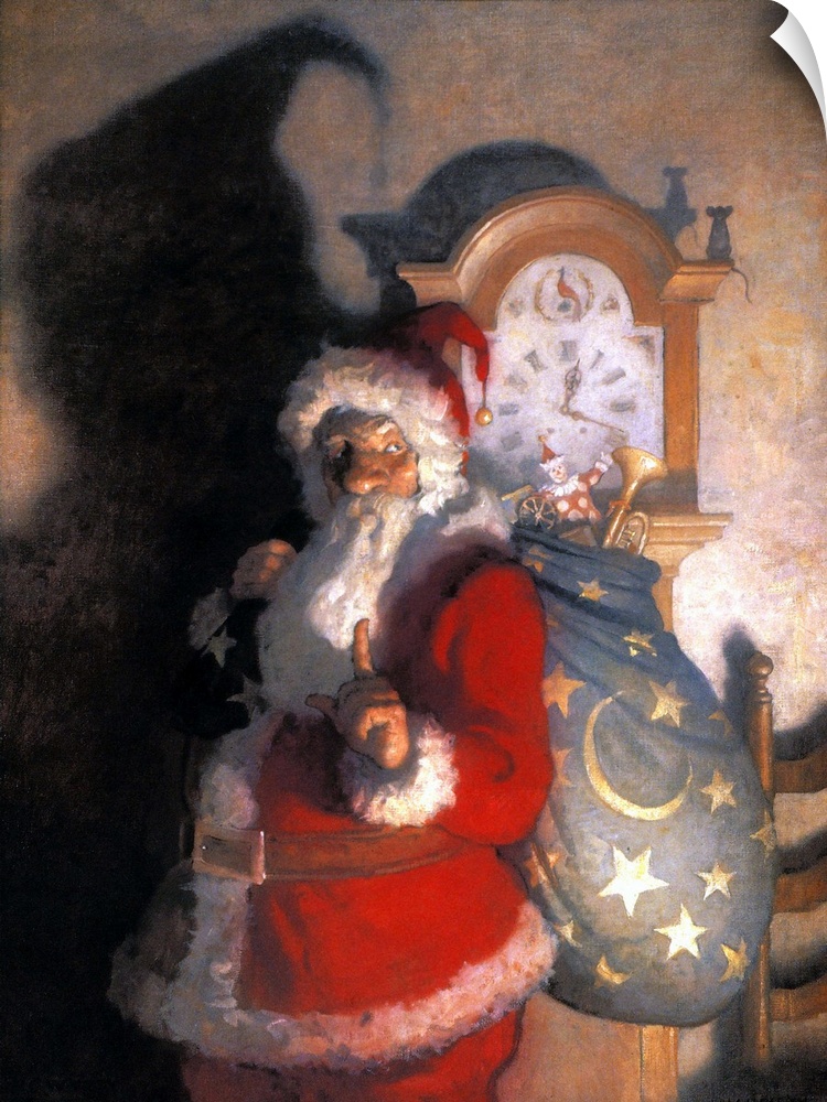 Oil on canvas by N.C. Wyeth for the Christmas 1925 issue of 'Country Gentleman.'